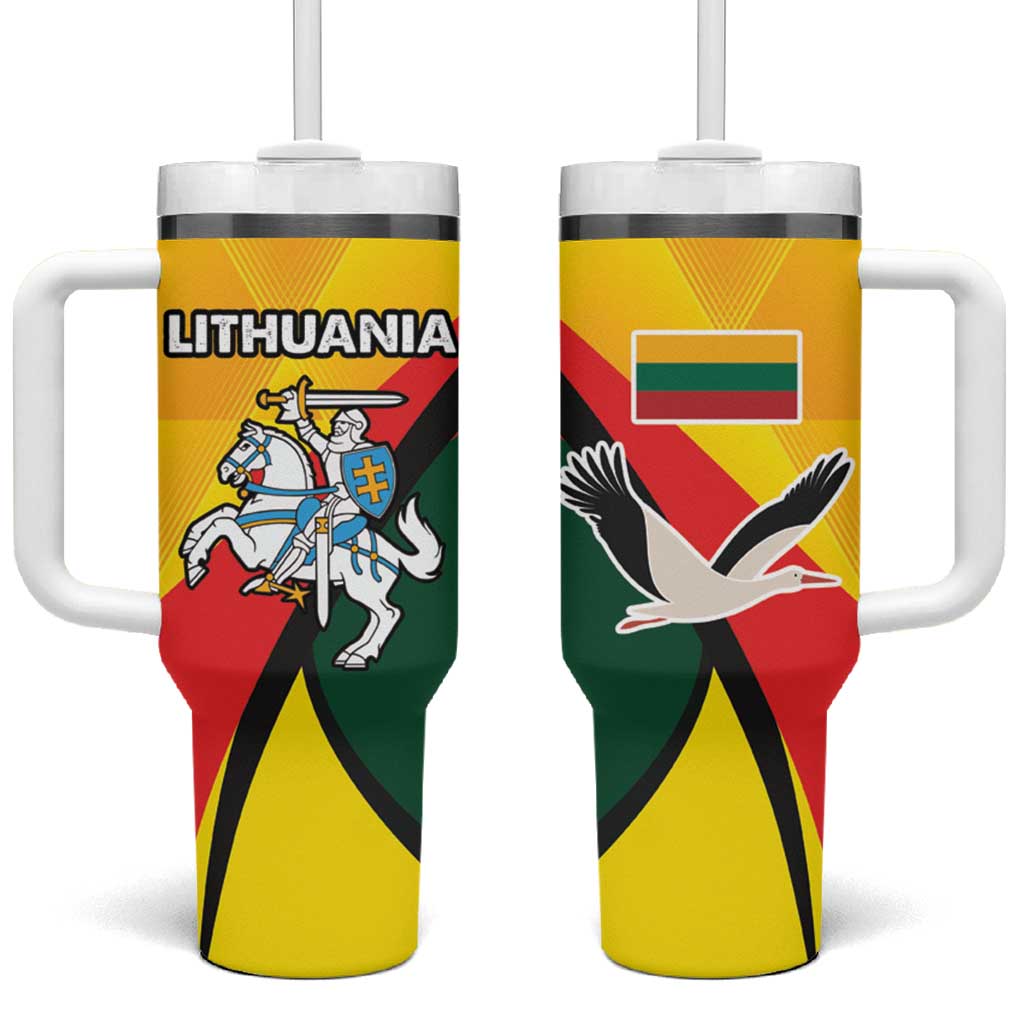 Lithuania Coat of Arms Tumbler With Handle Vytis and Gandras LT17 - Wonder Print Shop