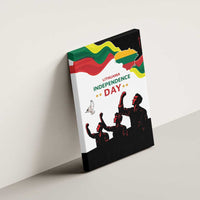 Lithuania Independence Day canvas wall art with flag, dove, and black silhouetted figures