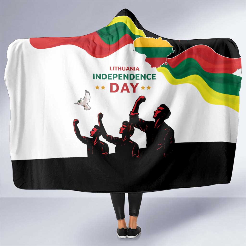 Lithuania Independence Day Hooded Blanket 16th February