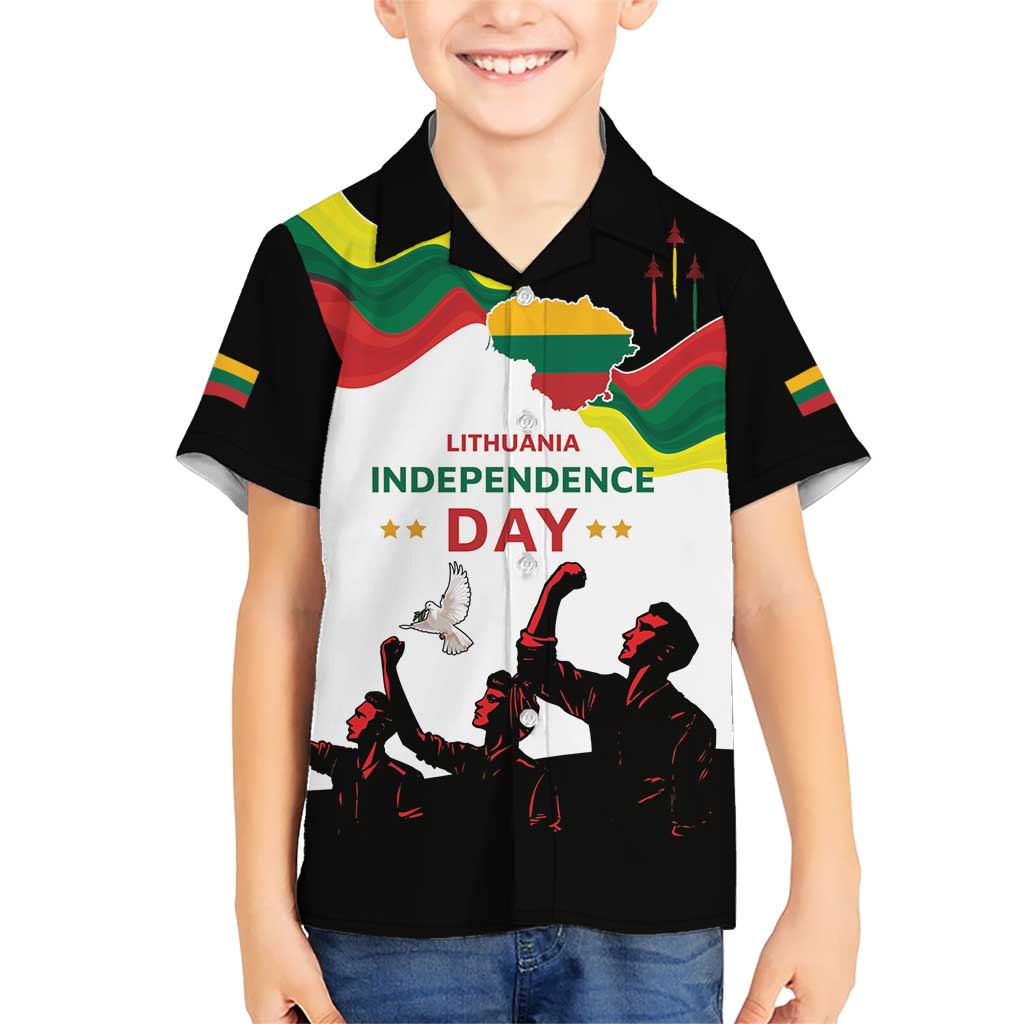 Lithuania Independence Day Kid Hawaiian Shirt 16th February