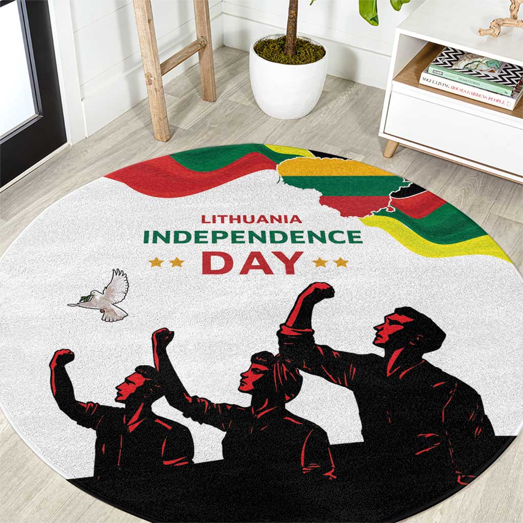 Lithuania Independence Day Round Carpet 16th February LT17 - Wonder Print Shop