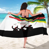 Lithuanian Independence Day sarong with flag stripes and “LITHUANIA INDEPENDENCE DAY” text