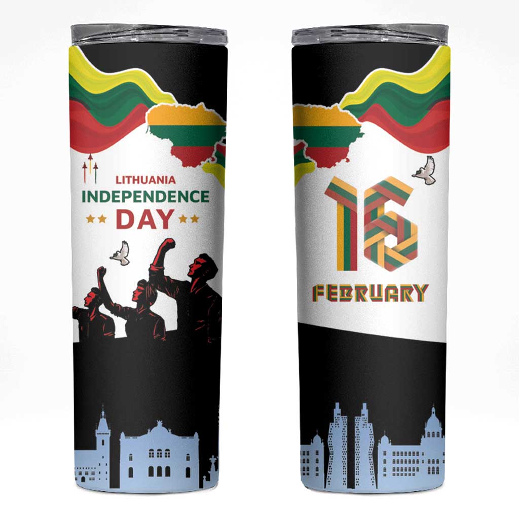 Lithuania Independence Day Skinny Tumbler 16th February LT17 - Wonder Print Shop