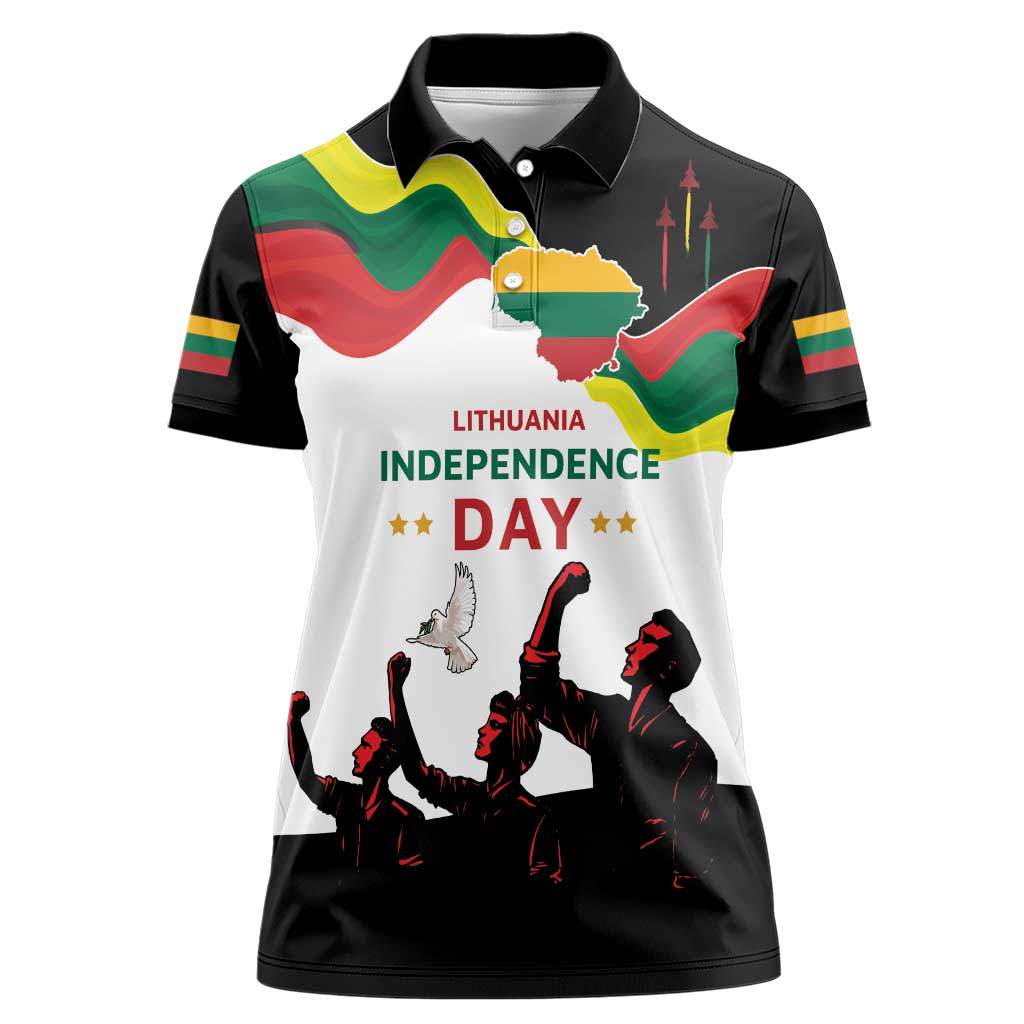 Lithuania Independence Day Women Polo Shirt 16th February LT17 - Wonder Print Shop