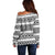 Ireland Celtic Pattern Off Shoulder Sweater Celtic Knot