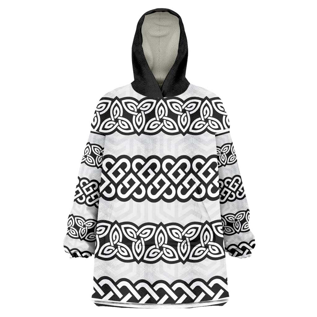 Ireland Celtic Pattern Wearable Blanket Hoodie Celtic Knot