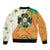 Ireland Irish Leprechaun with Shamrock Bomber Jacket Ireland 17th March Saint Patrick's Day