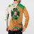 Ireland Irish Leprechaun with Shamrock Button Sweatshirt Ireland 17th March Saint Patrick's Day