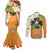 Ireland Irish Leprechaun with Shamrock Couples Matching Mermaid Dress and Long Sleeve Button Shirt Ireland 17th March Saint Patrick's Day