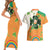 Ireland Irish Leprechaun with Shamrock Couples Matching Short Sleeve Bodycon Dress and Hawaiian Shirt Ireland 17th March Saint Patrick's Day