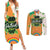 Ireland Irish Leprechaun with Shamrock Couples Matching Summer Maxi Dress and Long Sleeve Button Shirt Ireland 17th March Saint Patrick's Day