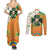 Ireland Irish Leprechaun with Shamrock Couples Matching Summer Maxi Dress and Long Sleeve Button Shirt Ireland 17th March Saint Patrick's Day