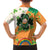 Ireland Irish Leprechaun with Shamrock Family Matching Long Sleeve Bodycon Dress and Hawaiian Shirt Ireland 17th March Saint Patrick's Day