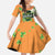 Ireland Irish Leprechaun with Shamrock Family Matching Long Sleeve Bodycon Dress and Hawaiian Shirt Ireland 17th March Saint Patrick's Day