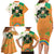 Ireland Irish Leprechaun with Shamrock Family Matching Long Sleeve Bodycon Dress and Hawaiian Shirt Ireland 17th March Saint Patrick's Day