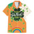 Ireland Irish Leprechaun with Shamrock Family Matching Long Sleeve Bodycon Dress and Hawaiian Shirt Ireland 17th March Saint Patrick's Day