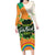 Ireland Irish Leprechaun with Shamrock Family Matching Long Sleeve Bodycon Dress and Hawaiian Shirt Ireland 17th March Saint Patrick's Day