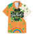 Ireland Irish Leprechaun with Shamrock Family Matching Mermaid Dress and Hawaiian Shirt Ireland 17th March Saint Patrick's Day