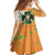 Ireland Irish Leprechaun with Shamrock Family Matching Off The Shoulder Long Sleeve Dress and Hawaiian Shirt Ireland 17th March Saint Patrick's Day