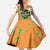 Ireland Irish Leprechaun with Shamrock Family Matching Off Shoulder Maxi Dress and Hawaiian Shirt Ireland 17th March Saint Patrick's Day