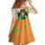 Ireland Irish Leprechaun with Shamrock Family Matching Off Shoulder Maxi Dress and Hawaiian Shirt Ireland 17th March Saint Patrick's Day