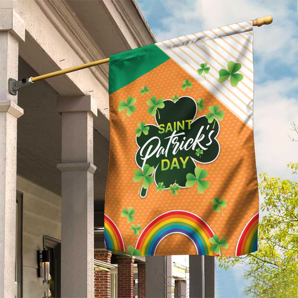 Ireland Irish Leprechaun with Shamrock Garden Flag Ireland 17th March Saint Patrick's Day