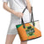 Ireland Irish Leprechaun with Shamrock Leather Tote Bag Ireland 17th March Saint Patrick's Day