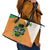 Ireland Irish Leprechaun with Shamrock Leather Tote Bag Ireland 17th March Saint Patrick's Day