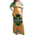 Ireland Irish Leprechaun with Shamrock Off Shoulder Maxi Dress Ireland 17th March Saint Patrick's Day