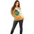 Ireland Irish Leprechaun with Shamrock Off Shoulder Sweater Ireland 17th March Saint Patrick's Day