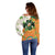 Ireland Irish Leprechaun with Shamrock Off Shoulder Sweater Ireland 17th March Saint Patrick's Day