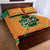 Ireland Irish Leprechaun with Shamrock Quilt Bed Set Ireland 17th March Saint Patrick's Day