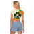 Ireland Irish Leprechaun with Shamrock Raglan Cropped T Shirt Ireland 17th March Saint Patrick's Day