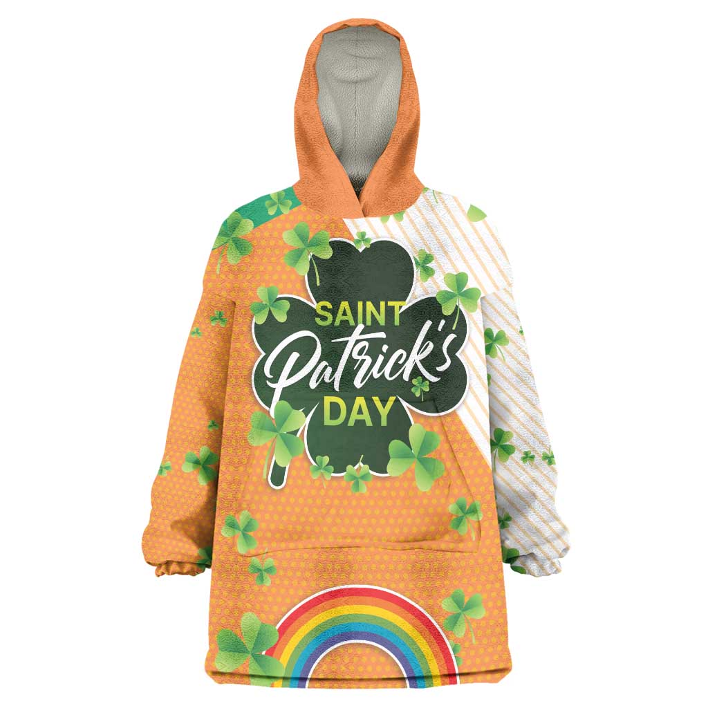 Ireland Irish Leprechaun with Shamrock Wearable Blanket Hoodie Ireland 17th March Saint Patrick's Day