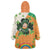 Ireland Irish Leprechaun with Shamrock Wearable Blanket Hoodie Ireland 17th March Saint Patrick's Day