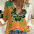 Ireland Irish Leprechaun with Shamrock Women Casual Shirt Ireland 17th March Saint Patrick's Day