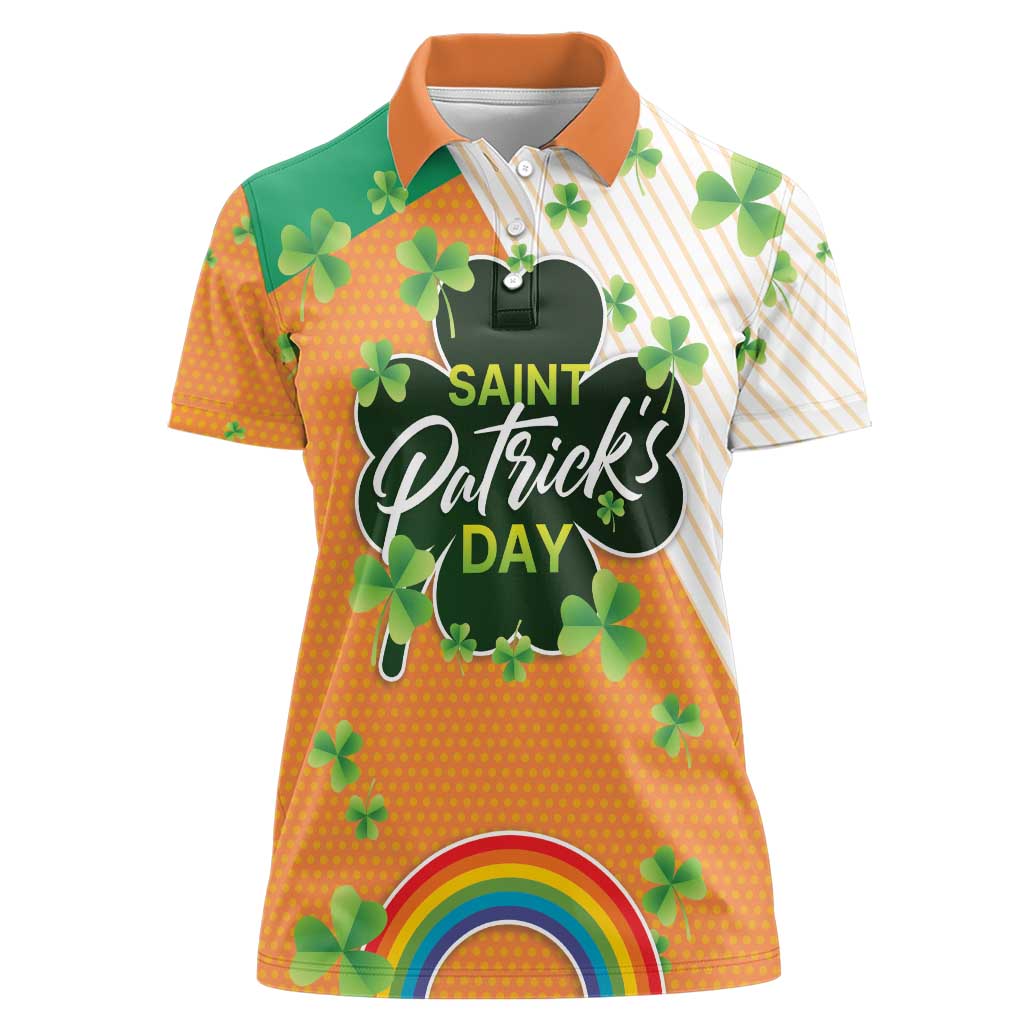 Ireland Irish Leprechaun with Shamrock Women Polo Shirt Ireland 17th March Saint Patrick's Day