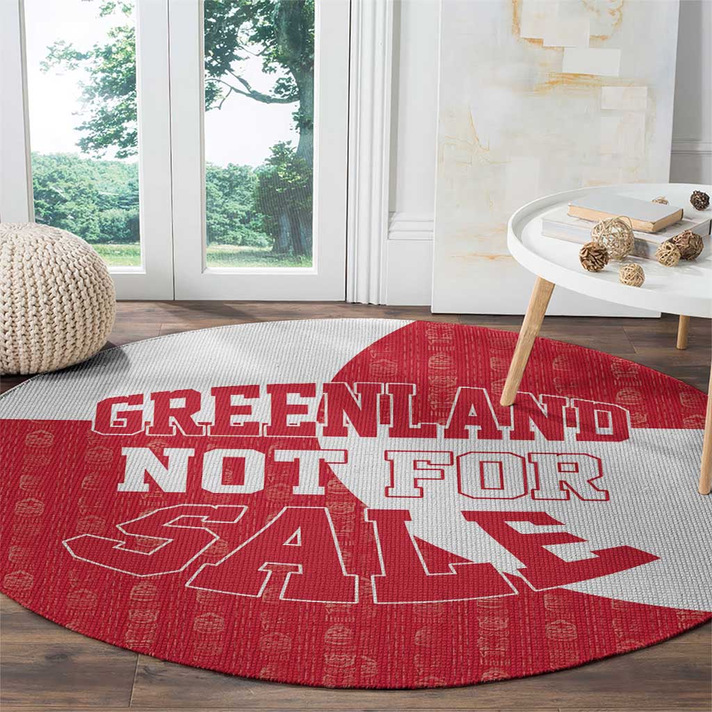 Greenland Not For Sale Round Carpet Polar Bear