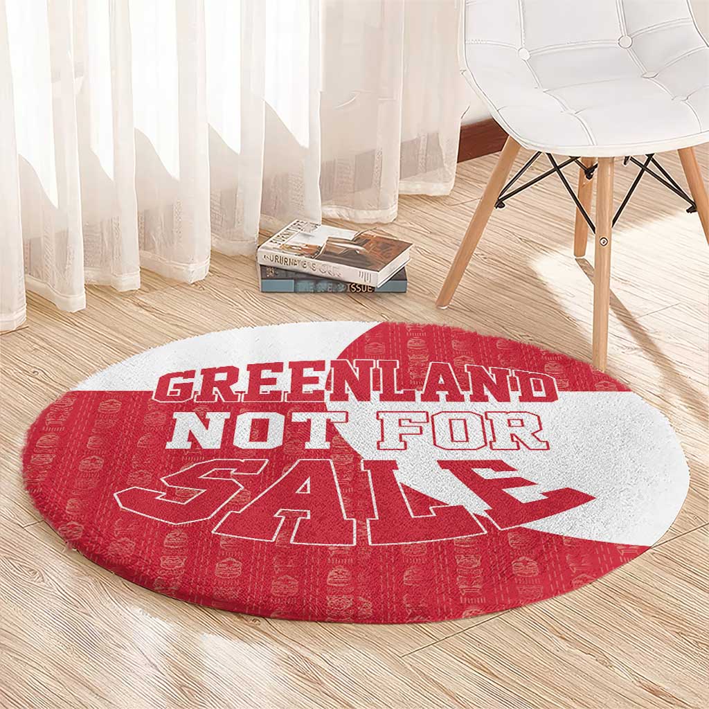 Greenland Not For Sale Round Carpet Polar Bear