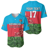 Custom Azerbaijan Football Baseball Jersey Azerbaijan Pattern Buta
