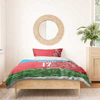 Custom Azerbaijan Football Bedding Set Azerbaijan Pattern Buta