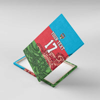 Custom Azerbaijan Football Canvas Wall Art Azerbaijan Pattern Buta