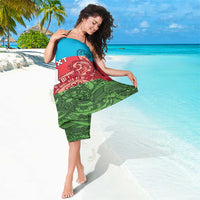 Custom Azerbaijan Football Sarong Azerbaijan Pattern Buta