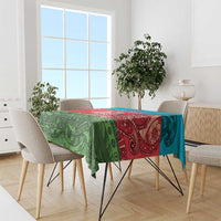 Custom Azerbaijan Football Tablecloth Azerbaijan Pattern Buta