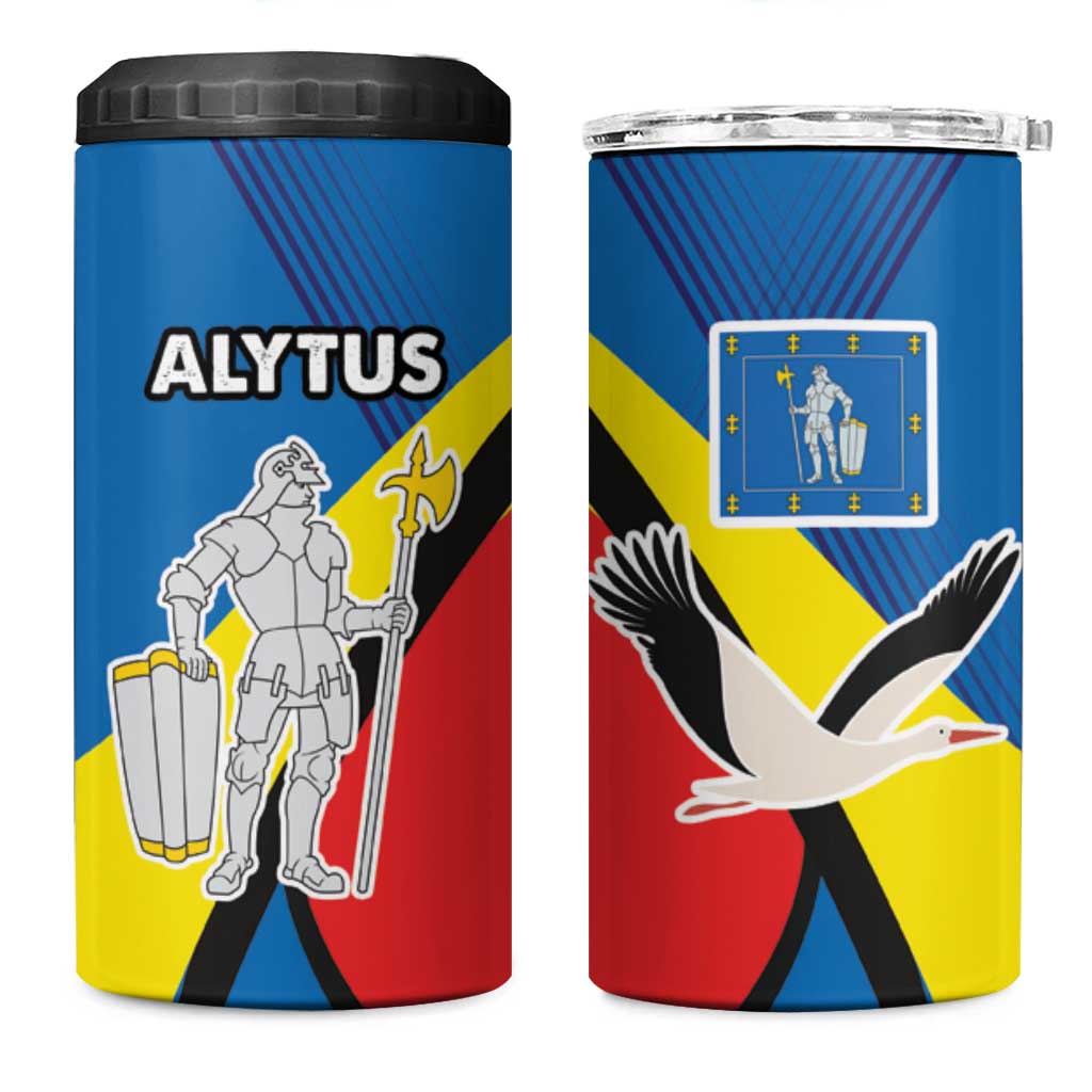 Lithuania Alytus County 4 in 1 Can Cooler Tumbler Coat of Arms of Alytus Country LT17