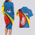 Lithuania Alytus County Couples Matching Long Sleeve Bodycon Dress and Hawaiian Shirt Alytaus Apskritis Coat of Arms