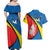 Lithuania Alytus County Couples Matching Off Shoulder Maxi Dress and Hawaiian Shirt Alytaus Apskritis Coat of Arms