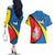 Lithuania Alytus County Couples Matching Off The Shoulder Long Sleeve Dress and Hawaiian Shirt Alytaus Apskritis Coat of Arms