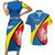 Lithuania Alytus County Couples Matching Short Sleeve Bodycon Dress and Hawaiian Shirt Alytaus Apskritis Coat of Arms