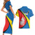 Lithuania Alytus County Couples Matching Short Sleeve Bodycon Dress and Hawaiian Shirt Alytaus Apskritis Coat of Arms